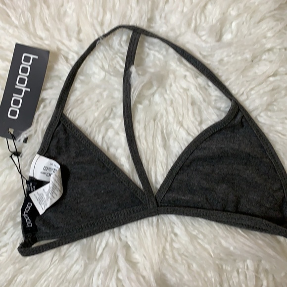 Boohoo Gray Triangle Bralette - Picture 4 of 6